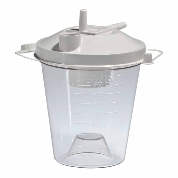 Sunset Healthcare Suction Canister 800 mL Sealing Lid, 48PK RES023AW - main